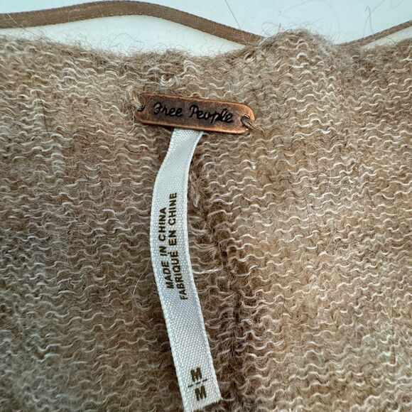 Free People Tan and Black Chevron Sweater - Picture 6 of 9